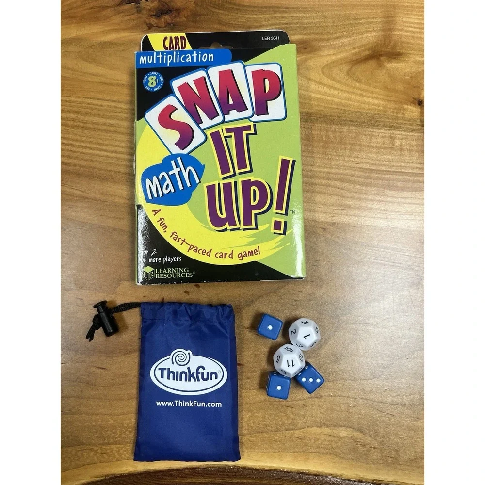 Snap It Up! Math Dice‎ Addition Subtraction Card Game 90 Card Learning Resources